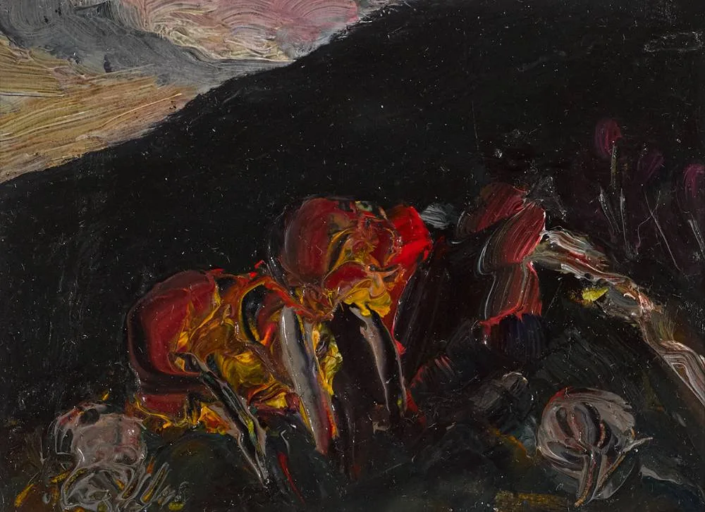 LANDSCAPE by Peter Collis, oil on board, sold Oct 2020