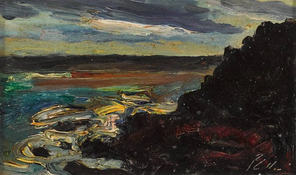 SEASCAPE by Peter Collis, oil on canvas, sold Oct 2020