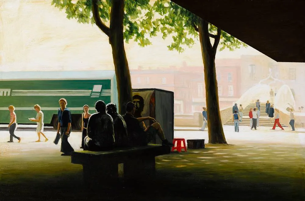 ORMOND QUAY, DUBLIN by John Hearne, oil on panel, offered Oct 2020