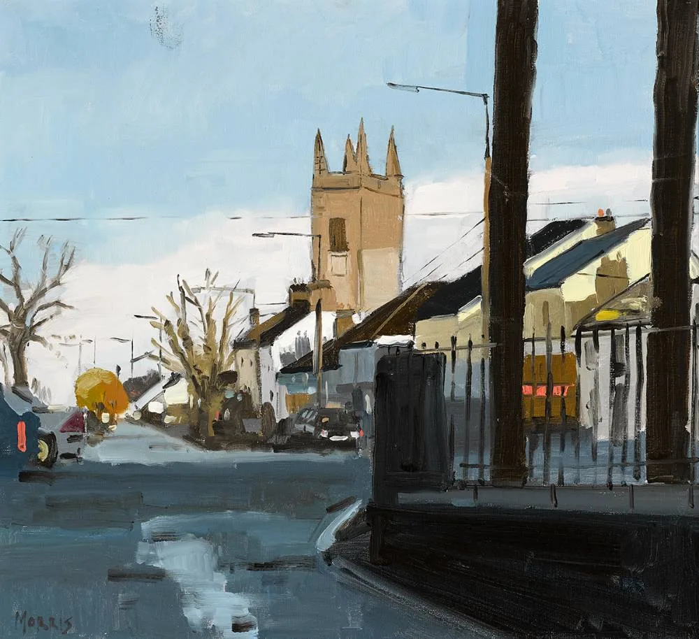 BLESSINGTON, COUNTY WICKLOW by John Morris, 2008, oil on board, sold Oct 2020