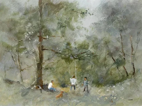Tom Kerr, THE SWING, REDBURN WOOD, COUNTY DOWN, 1999, acrylic on board