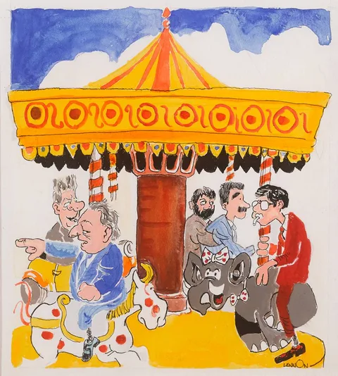 Seán Lennon, THE NEW NATION, OCTOBER 1989, watercolour