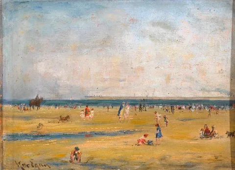 Darius Joseph MacEgan, MERRION STRAND, DUBLIN, oil on board
