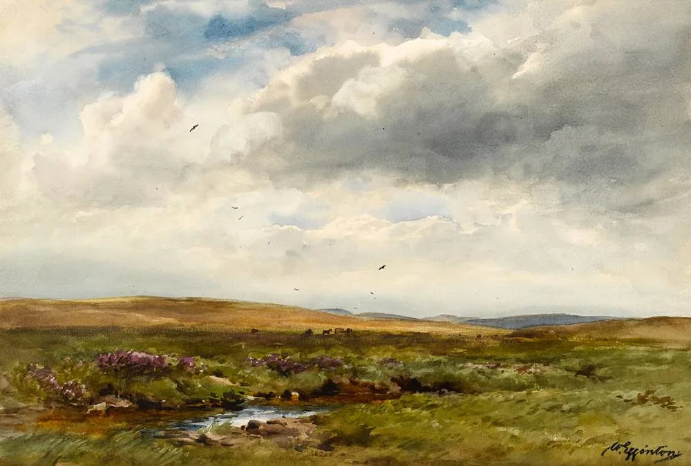 NEAR POSTBRIDGE, DEVON by Wycliffe Egginton, watercolour, sold Oct 2020