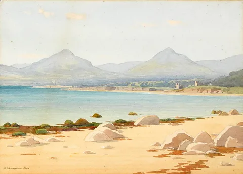 THE TWO SUGAR LOAVES FROM KILLINEY by Captain George Drummond Fish, watercolour, offered Oct 2020