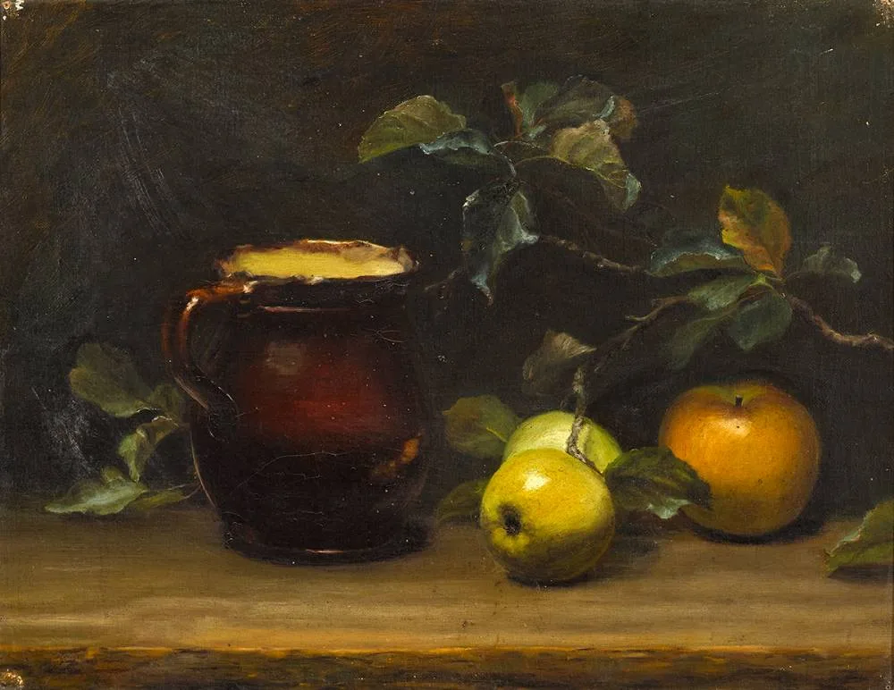 Madeline Howes, APPLES, oil on canvas
