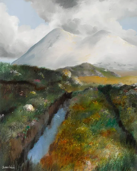 Susan Mary Webb, BOG CUT, BALLYNAHINCH, COUNTY GALWAY, oil on canvas