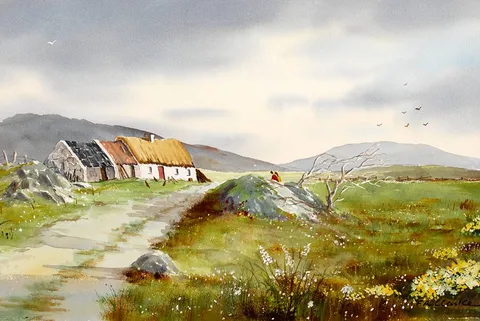 Frank Clarke, THE HOMESTEAD, COUNTY GALWAY, 1994, watercolour
