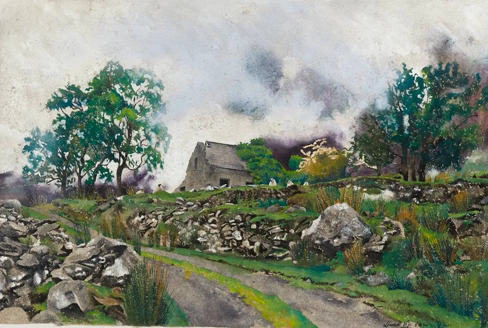 Louise McKeon, BLACK VALLEY COTTAGE [ALSO KNOWN AS MOLLY'S COTTAGE] KILLARNEY, CO. KERRY, gouache