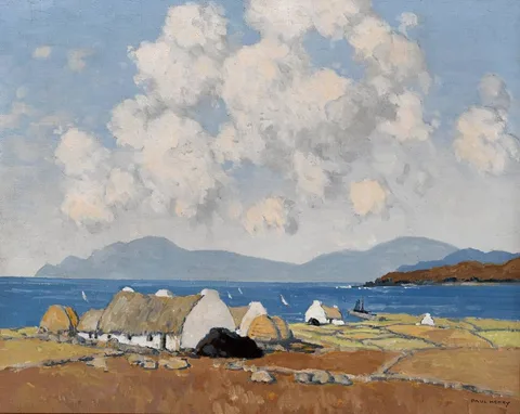 Paul Henry, A SUNNY DAY, CONNEMARA, c.1940, oil on canvas