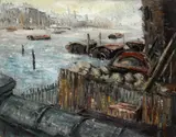 George Campbell, CHELSEA FROM BATTERSEA BRIDGE, LONDON