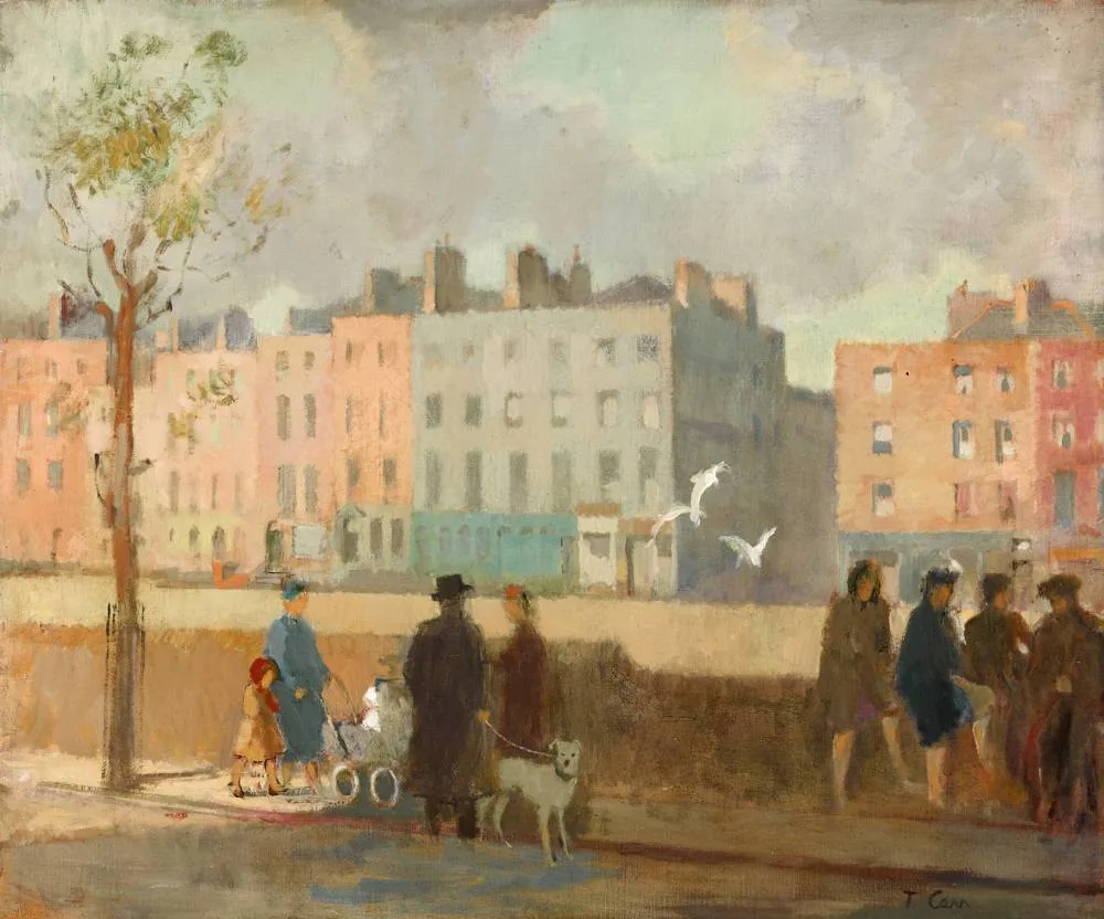 Tom Carr, ORMOND QUAY, DUBLIN, oil on canvas