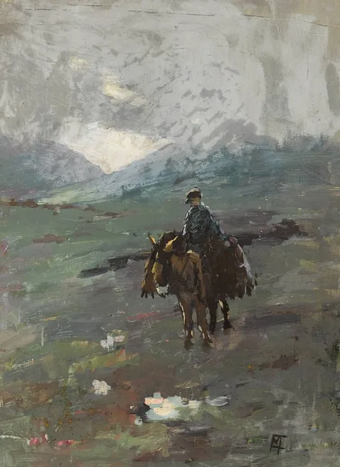Eileen Murray, EVENING IN THE WEST, oil on board