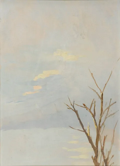 Eileen Murray, COAST SCENE, oil on board