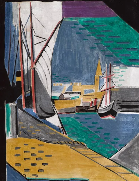 May Guinness, SAN MALO FROM ST. SERVAN, c.1925, oil on canvas