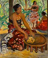 Mary Swanzy, PREPARING THE MEAL, SAMOA