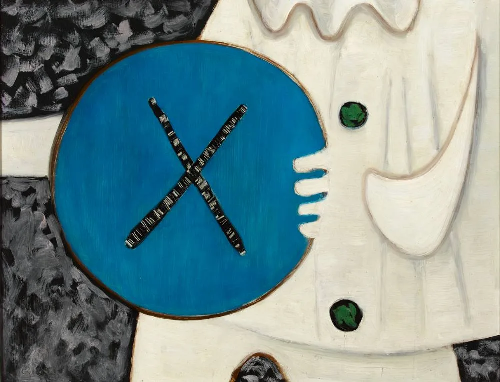 BLUE HOOP by Gerard Dillon, oil on board, sold Oct 2020