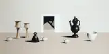 Liam Belton, TWO BACTRIAN VESSELS WITH PEWTER FLAGON