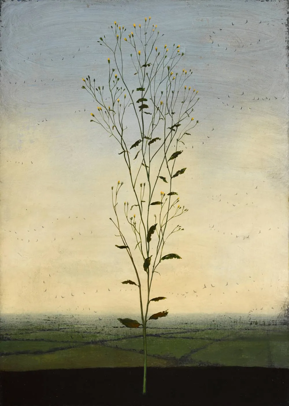 EXPOSITION by Michael Canning, 2007, oil and wax on canvas laid on board; (unframed), sold Oct 2020