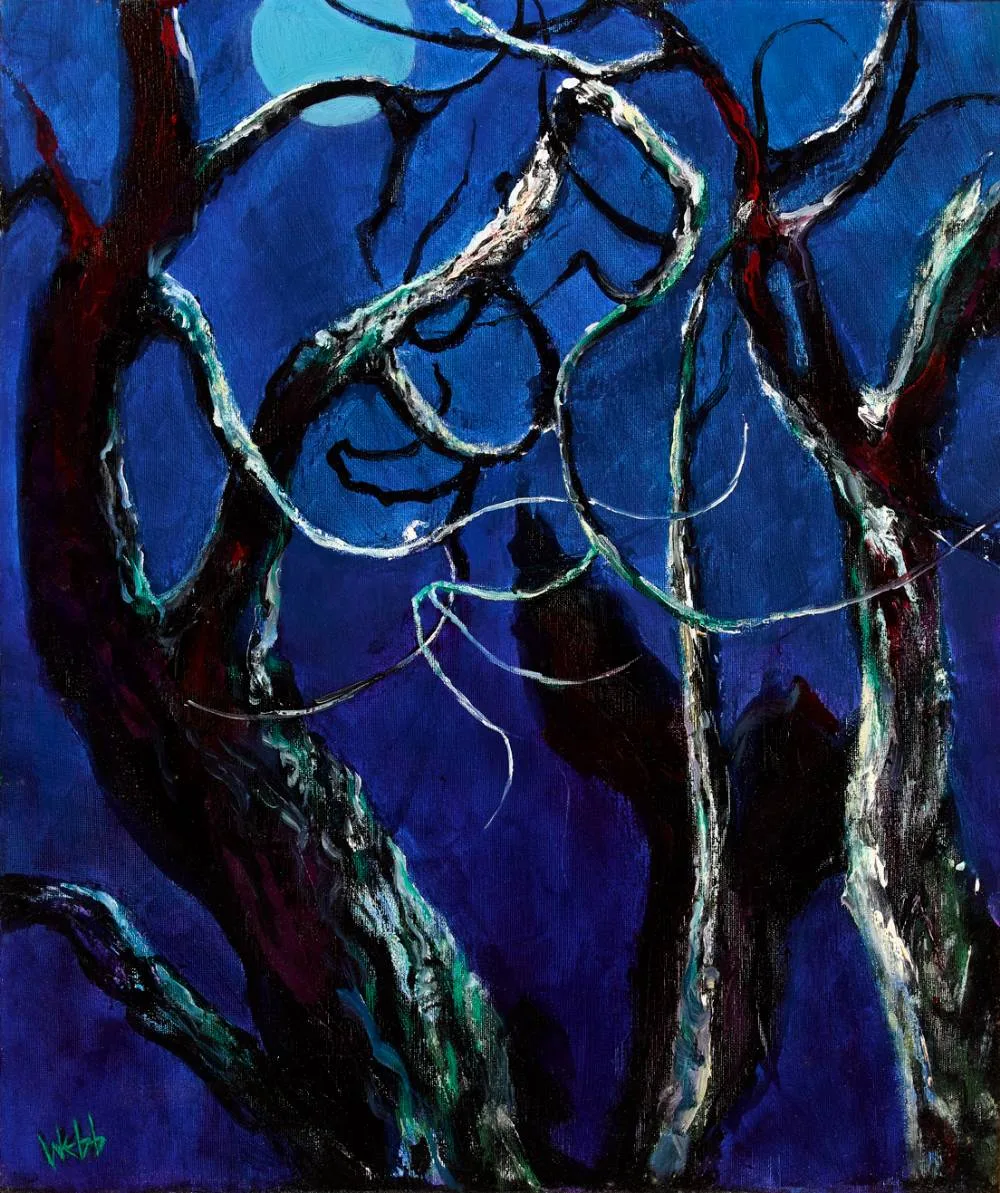 BLUE MOON by Kenneth Webb, oil on canvas, sold Oct 2020