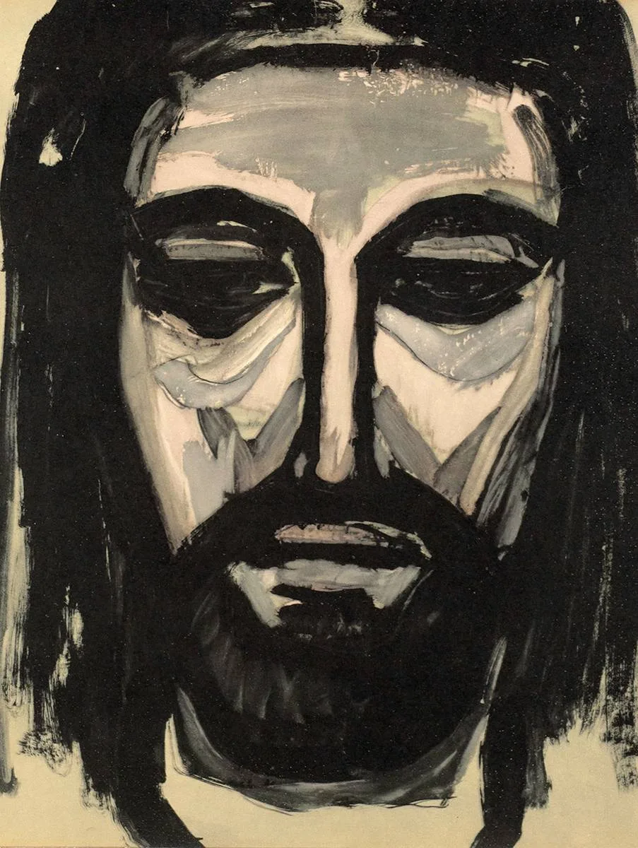 Evie Hone, HEAD OF CHRIST, lithograph