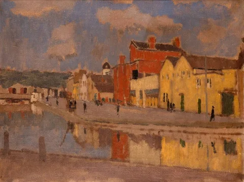 UNION QUAY, CORK by Morland Lewis, c. 1937, oil on canvas, sold Jul 2020