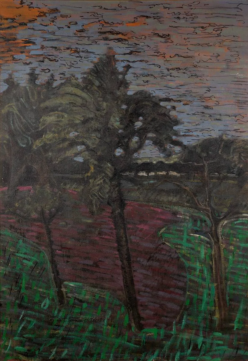 LANDSCAPE POLLING by Brian Bourke, 1966, oil on canvas, offered Jul 2020