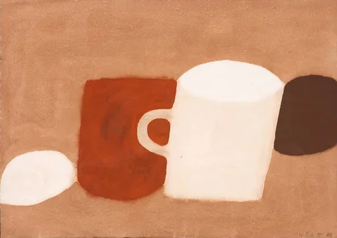 William Scott, STILL LIFE WITH MUG, 1968, gouache