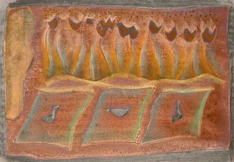 Jane O'Malley, UNTITLED ABSTRACT, 1975, pastel and gouache