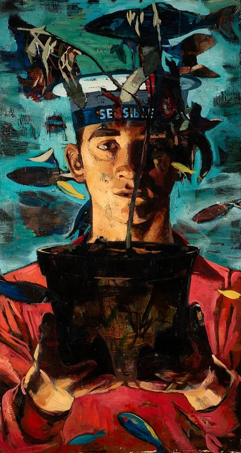 James Hanley, CAPTAIN SENSIBLE, 1992, oil on canvas