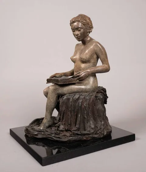 Paddy Campbell, GIRL READING, bronze; (no. 1 from an edition of 11)