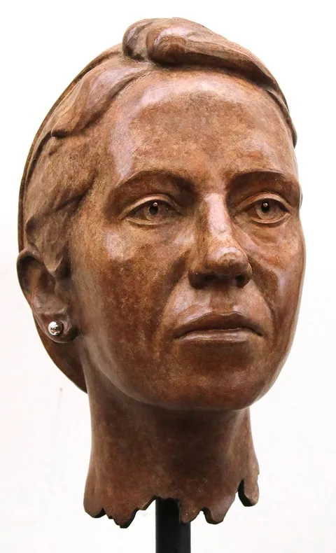 GIRL WITH THE SILVER EARRINGS by Rory Breslin, bronze and silver; (no. 1 from an edition of 3), offered Jul 2020