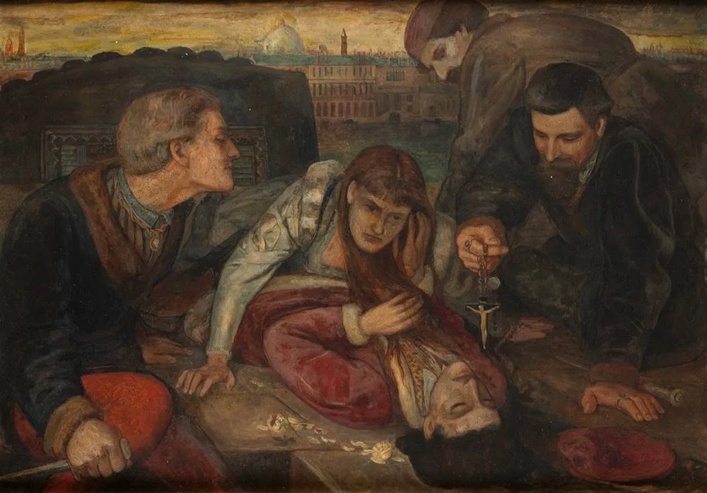 IN A GONDOLA by John Butler Yeats, gouache, sold Jul 2020