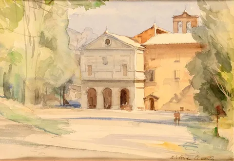 Niccolo d'Ardia Caracciolo, MONTEPULCIANO, ITALY, watercolour
