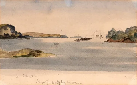 Edith Anna Somerville, CAT ISLAND, WEST CORK, watercolour