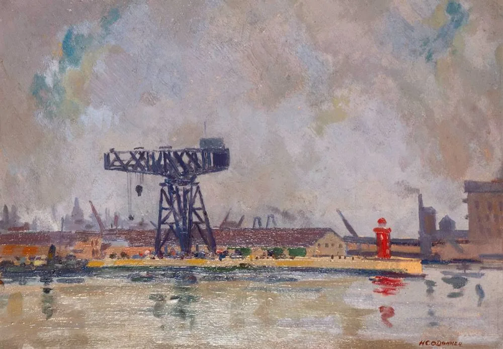 Henry C. O'Donnell, NORTH WALL, DUBLIN, oil on board