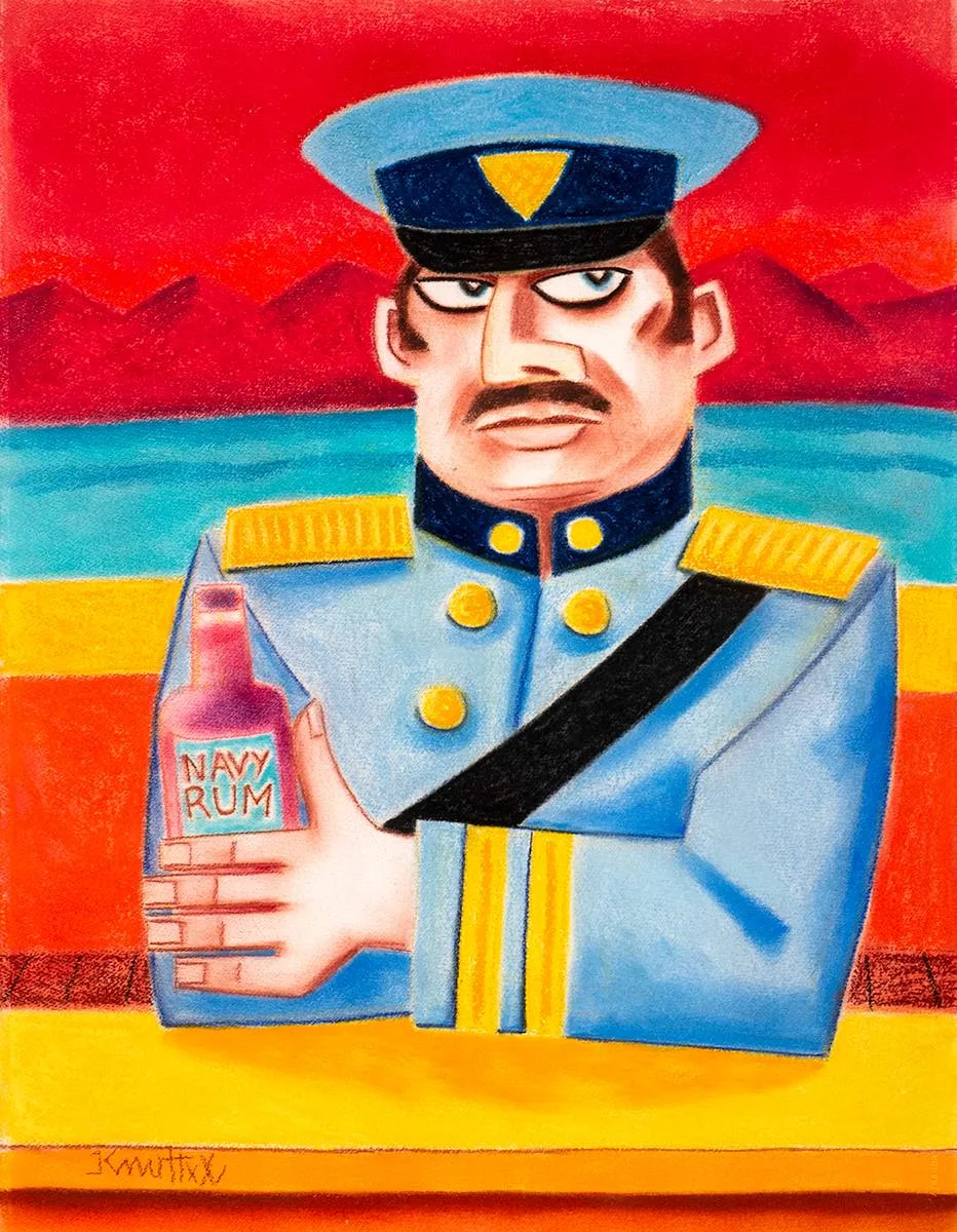 SAILOR MAN by Graham Knuttel, pastel, sold Jul 2020