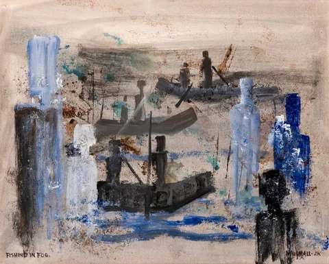 William Mulhall, FISHING IN FOG, 2000, oil on board