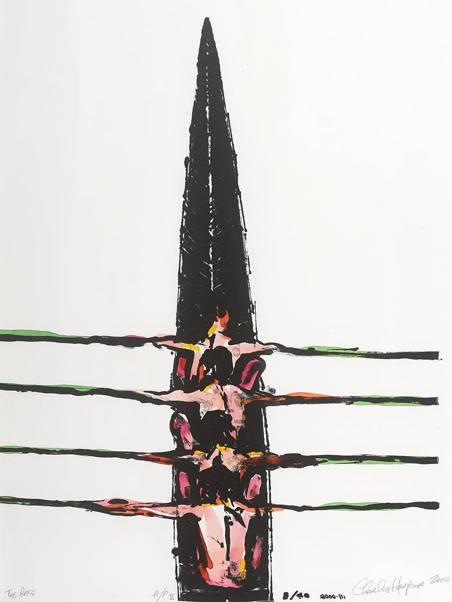 Charles Harper, THE RACE, 2000, lithograph; (artist's proof II)