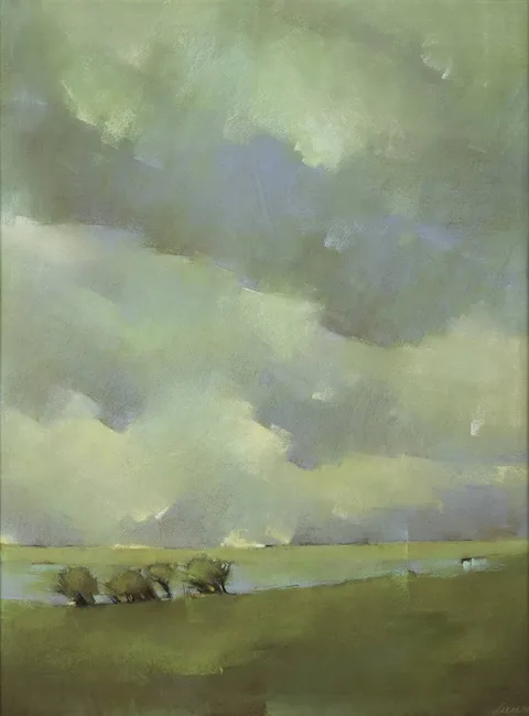 Kathleen Dunn, GREEN FIELD, 2006, pastel