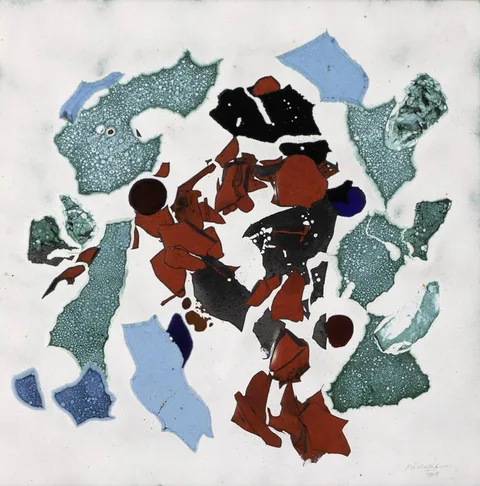 UNTITLED I, UNTITLED II and BEOCHT NA FARRAIGE, 1998 (SET OF THREE) by Pádraig Ó'Mathúna, enamel on copper; (3), sold Feb 2020