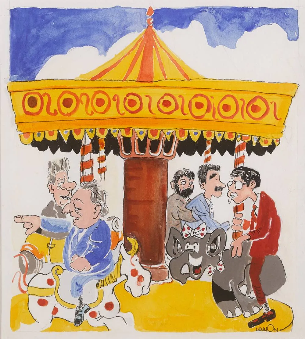 Seán Lennon, THE NEW NATION, OCTOBER 1989, watercolour