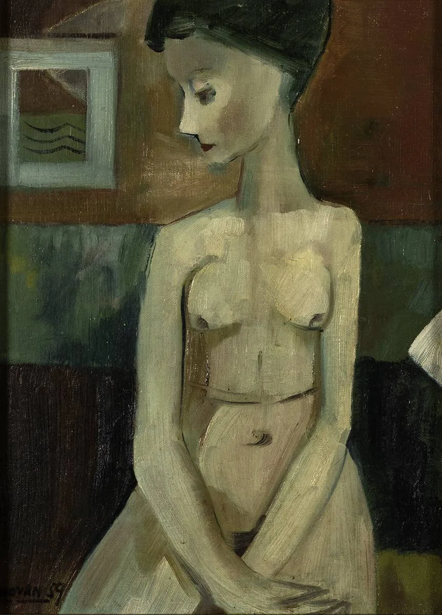 NUDE by Jack Donovan, 1959, oil on board, sold Feb 2020
