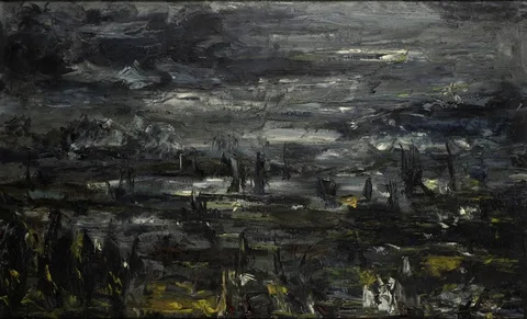 L'ATAQUE - CILL ALA [1798] 1964 by Pádraig Ó'Mathúna, oil on board, sold Feb 2020