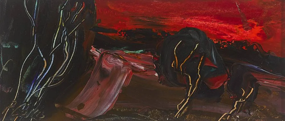 Peter Collis, SUNSET, oil on board