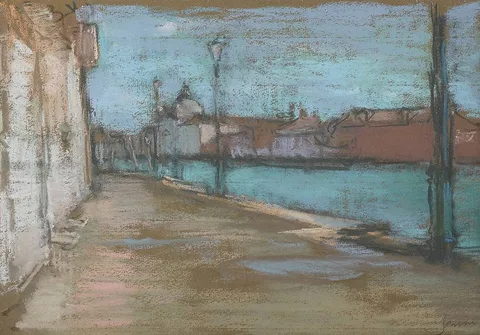 Martin Yeoman, VIEW ALONG THE ZATTARE, VENICE, pastel