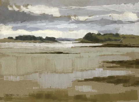 W. A. J. O'Neill, COASTAL SCENE, 1973, gouache