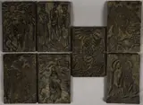 Elizabeth Rivers, LINO BLOCKS for THE DOVE: A CHRISTMAS SERIES & WOODBLOCKS: THE LADDER and TEXTILE DESIGN (SET OF NINE)