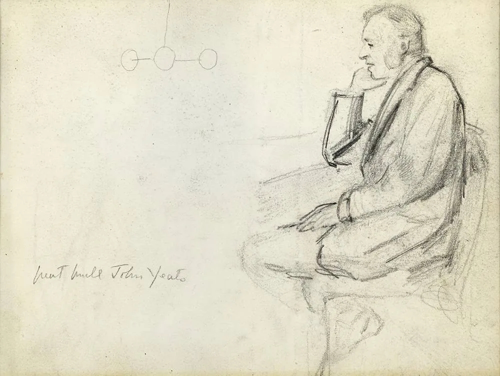 GREAT UNCLE by John Butler Yeats, pencil, sold Mar 2020