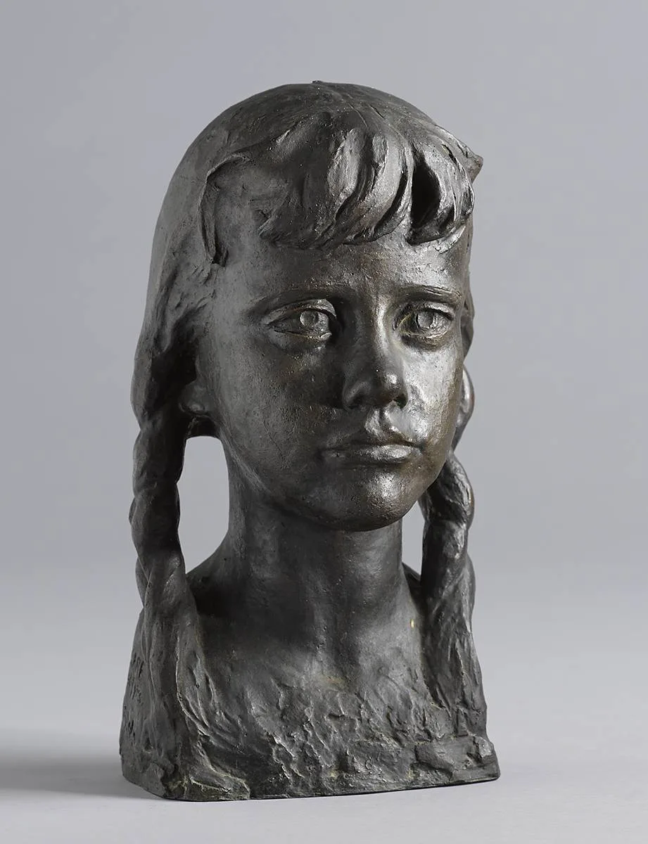 Brenda Williams, BUST OF CLARE (DAUGHTER OF BRENDA, AGE 9), 1957, bronze